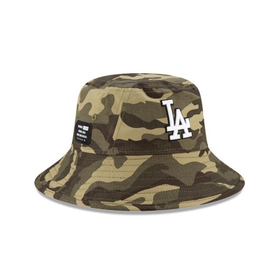 Los Angeles Dodgers Gorra | New Era MLB Armed Forces Weekend Stretch Bucket Hat Mexico - Verdes